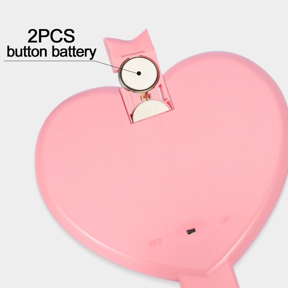 LED Heart-Shaped Handle Mirror Exporter