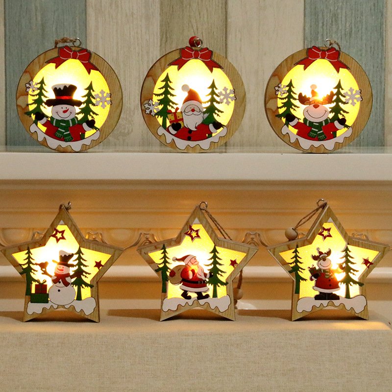 11743168432_79330753 LED Light Up Christmas Wooden Ornaments