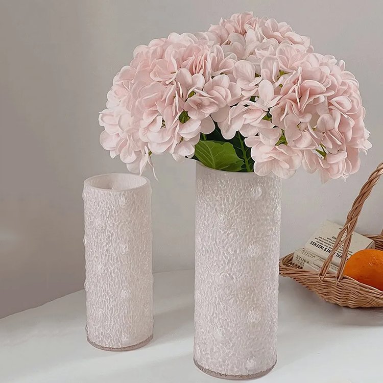 gray glass vase