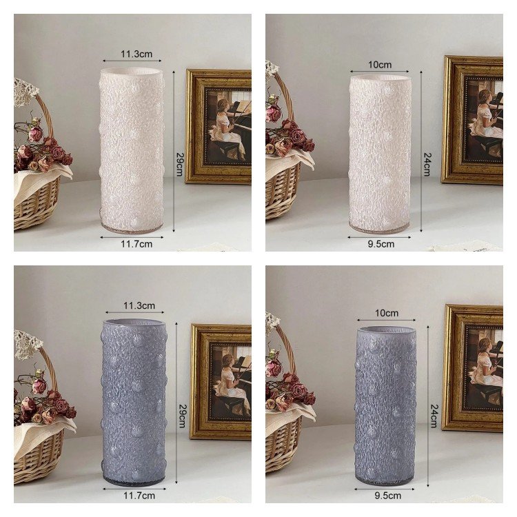 gray glass vase