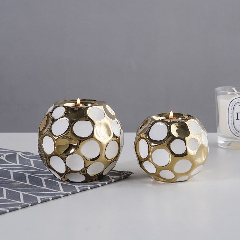 Golden Candle Holder