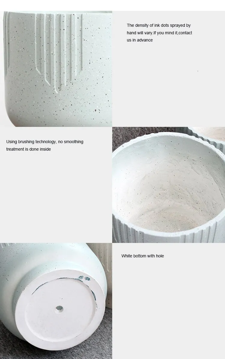 Material Sources Pot 1Pc Sword Shaped Vertical Pattern Magnesium Oxide Planter Pot - Union ...