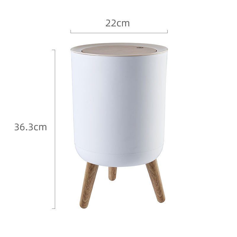 Woodgrain Trash Can