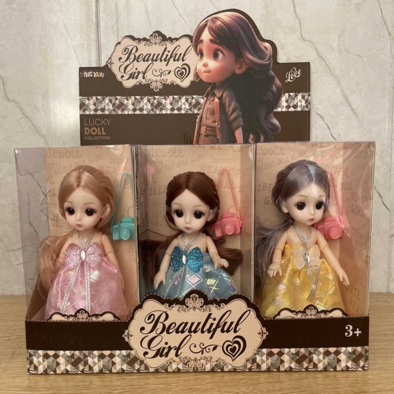 6 inch Beautiful Girl&Barbie Doll Toys in Display
