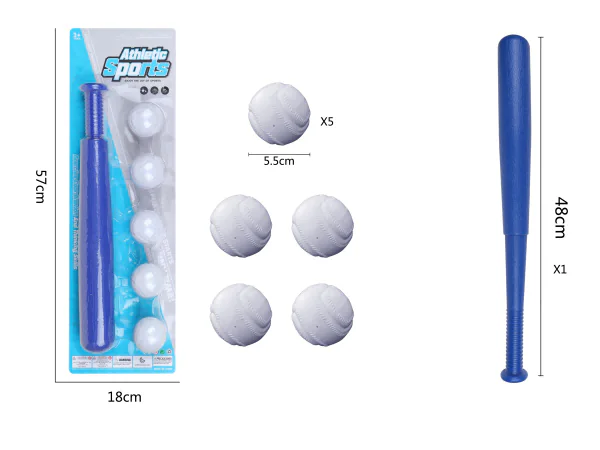 Simple Plastic Baseball Toys Set For Outdoor
