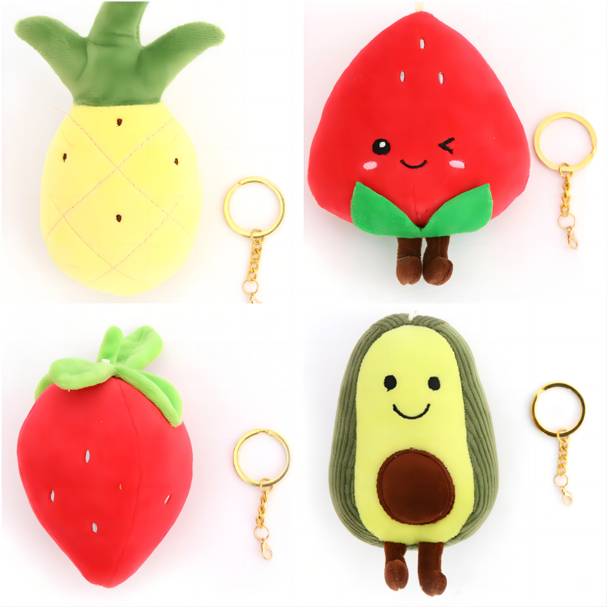 Fruit And Vegetable Plush Keychain (5) Fruit And Vegetable Plush Keychain (5)