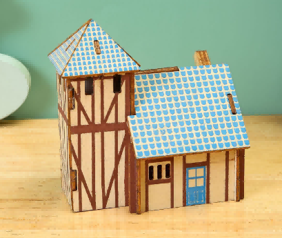 Colorful Wooden House Puzzle Toys For Children