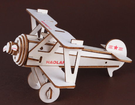 Beginner Plane Moldel Wooden 3D Puzzle Toys For Children