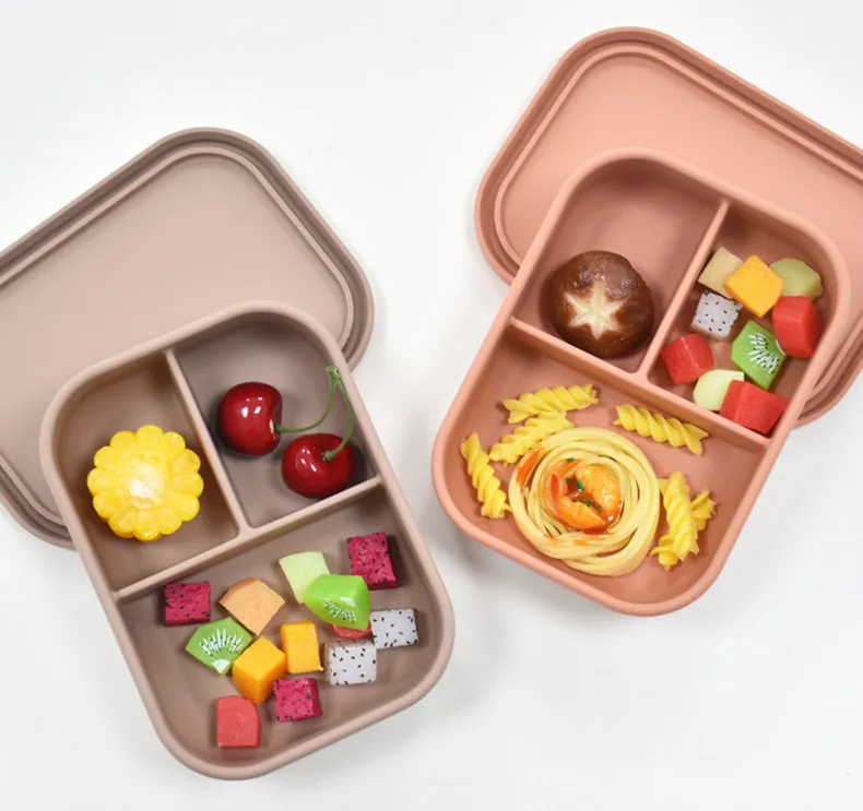 Wholesale 3 Compartments Silicone Bento Box - Union Source