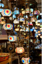 Hanging lamps in Yiwu market