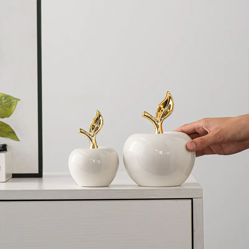 White Ceramic Apple