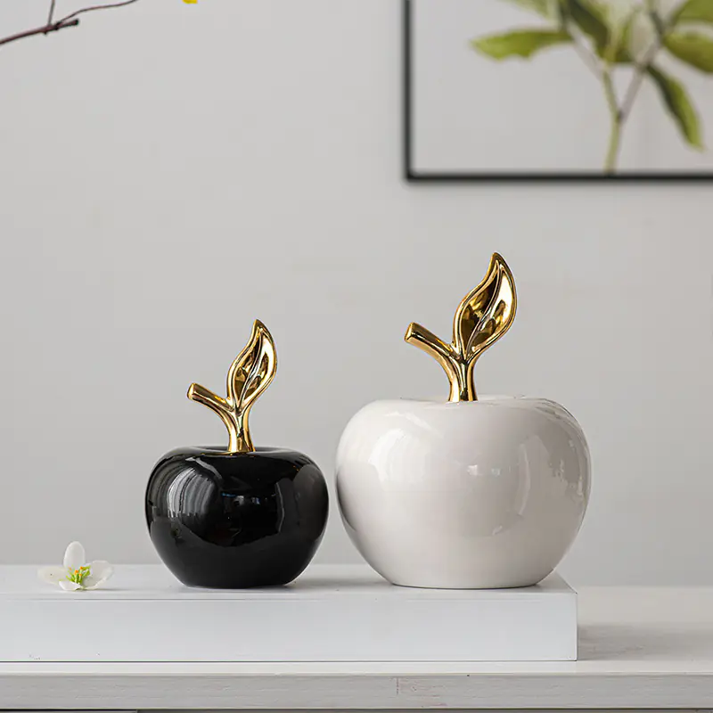 White Ceramic Apple