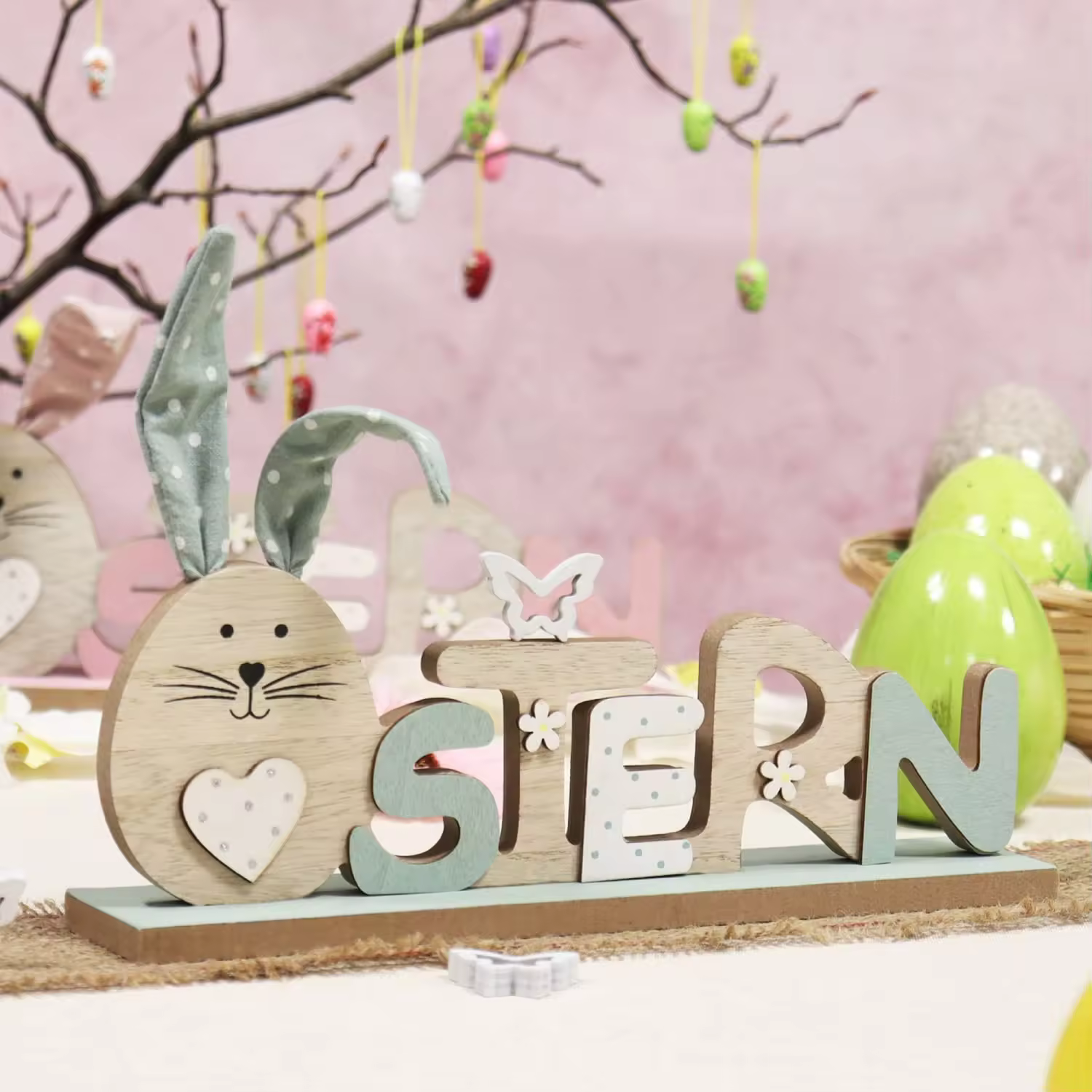 Easter Wooden Rabbit Decoration (4)