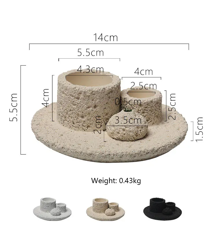 Cement Candle Holder