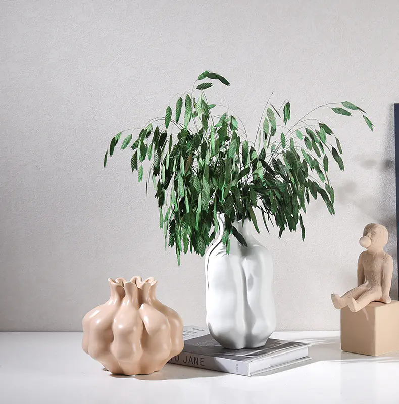 Pleated Ceramic Vase