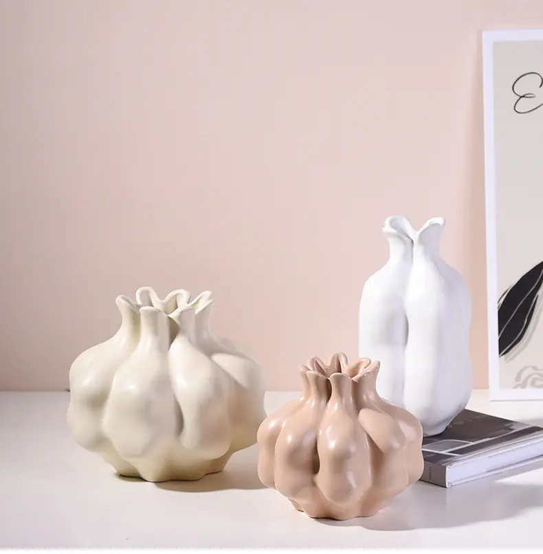 Pleated Ceramic Vase