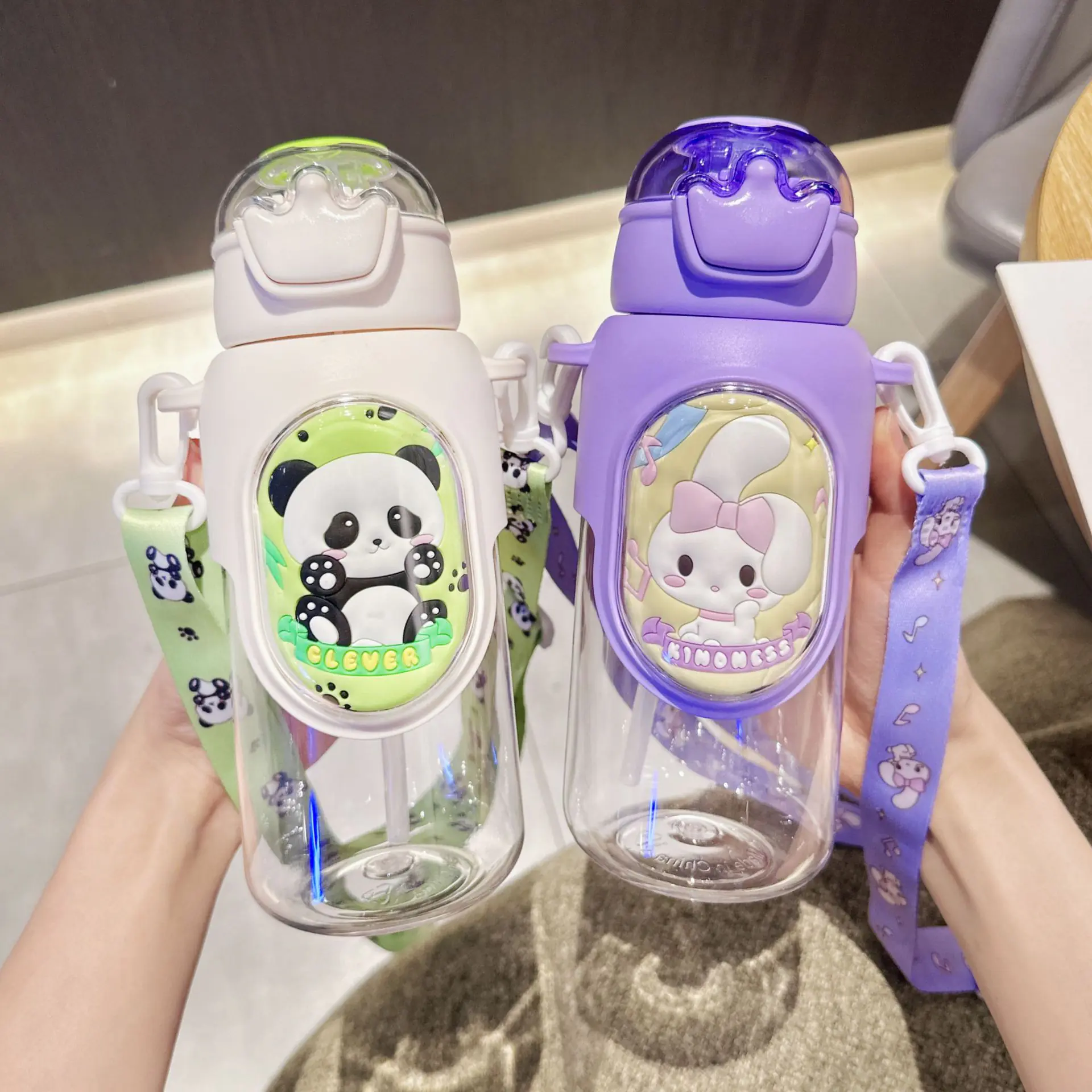 Water Bottle with Straw