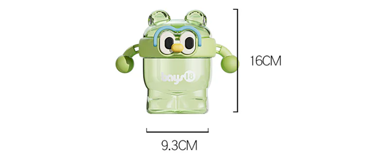 Cute Plastic Water Bottle with Straw