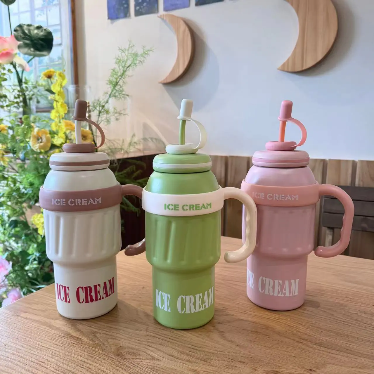 stainless tumbler with straw