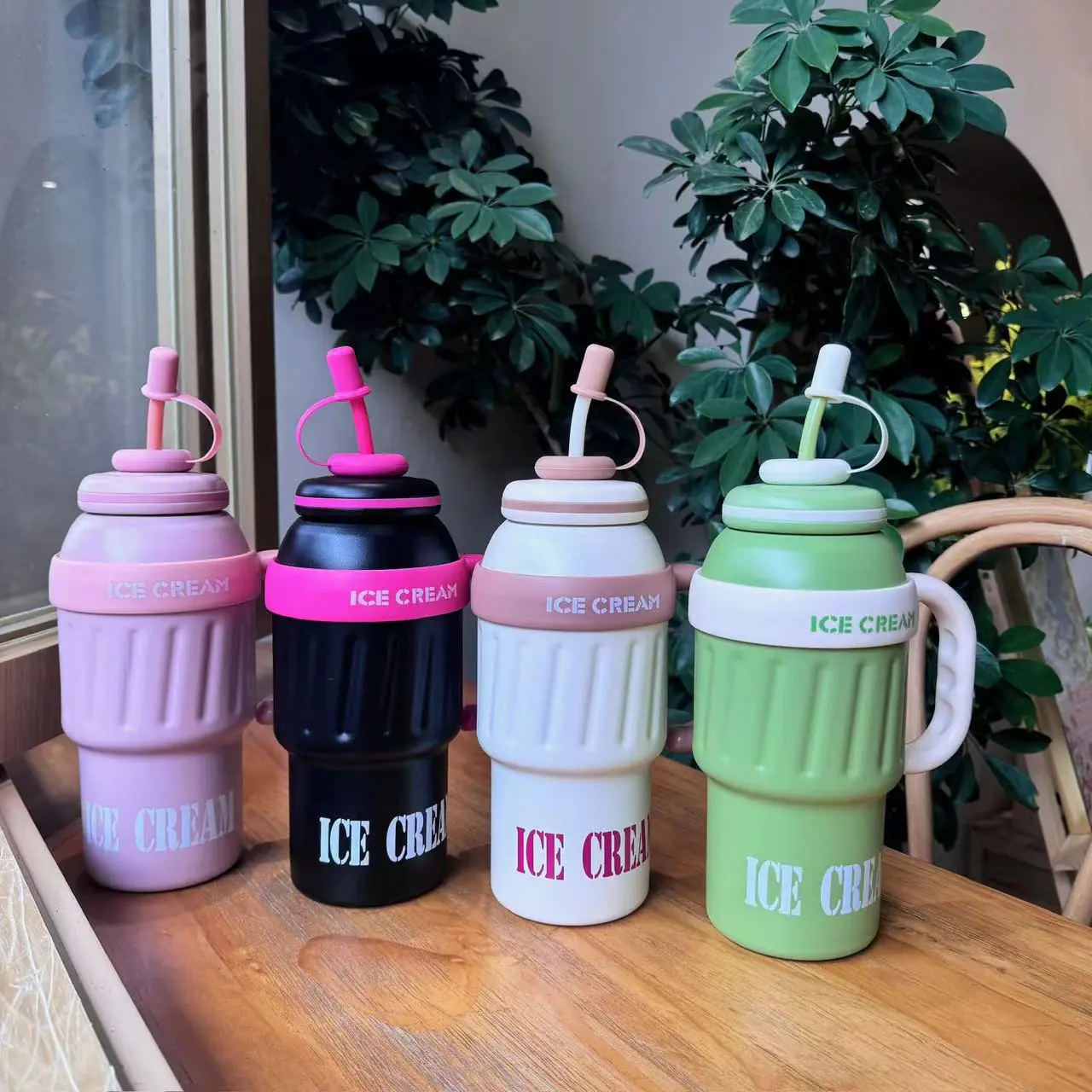 stainless tumbler with straw