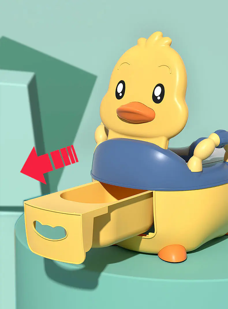 Portable Kids Travel Potty - Cute Duck Design