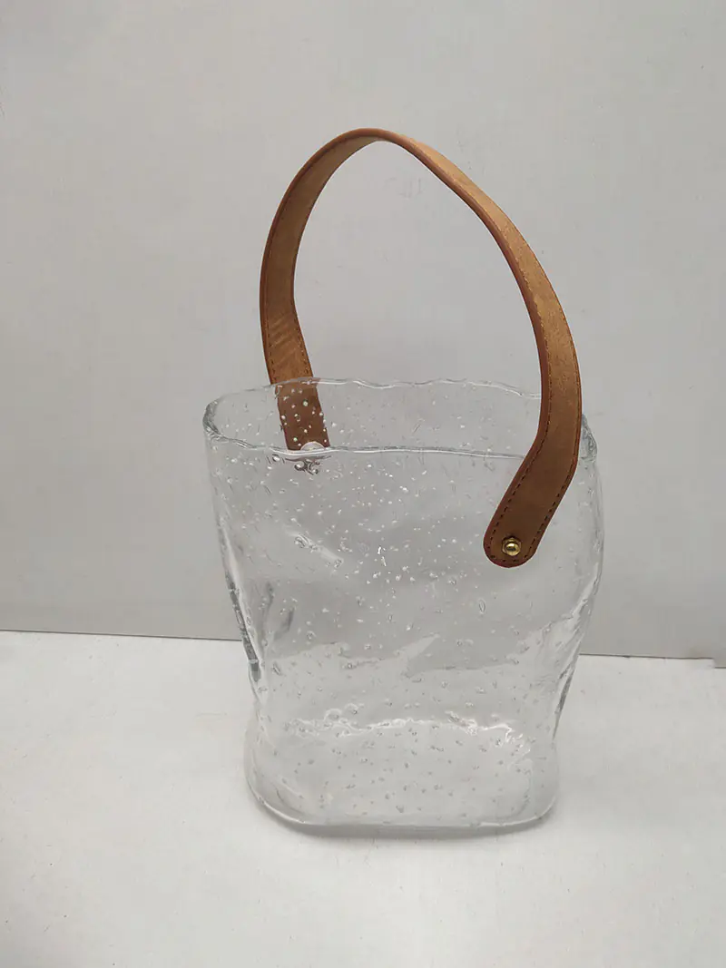 glass handbag vase