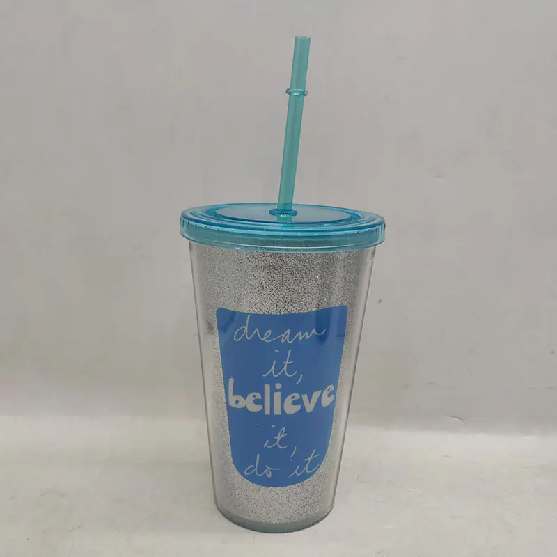 Tumbler with Lid and Straw