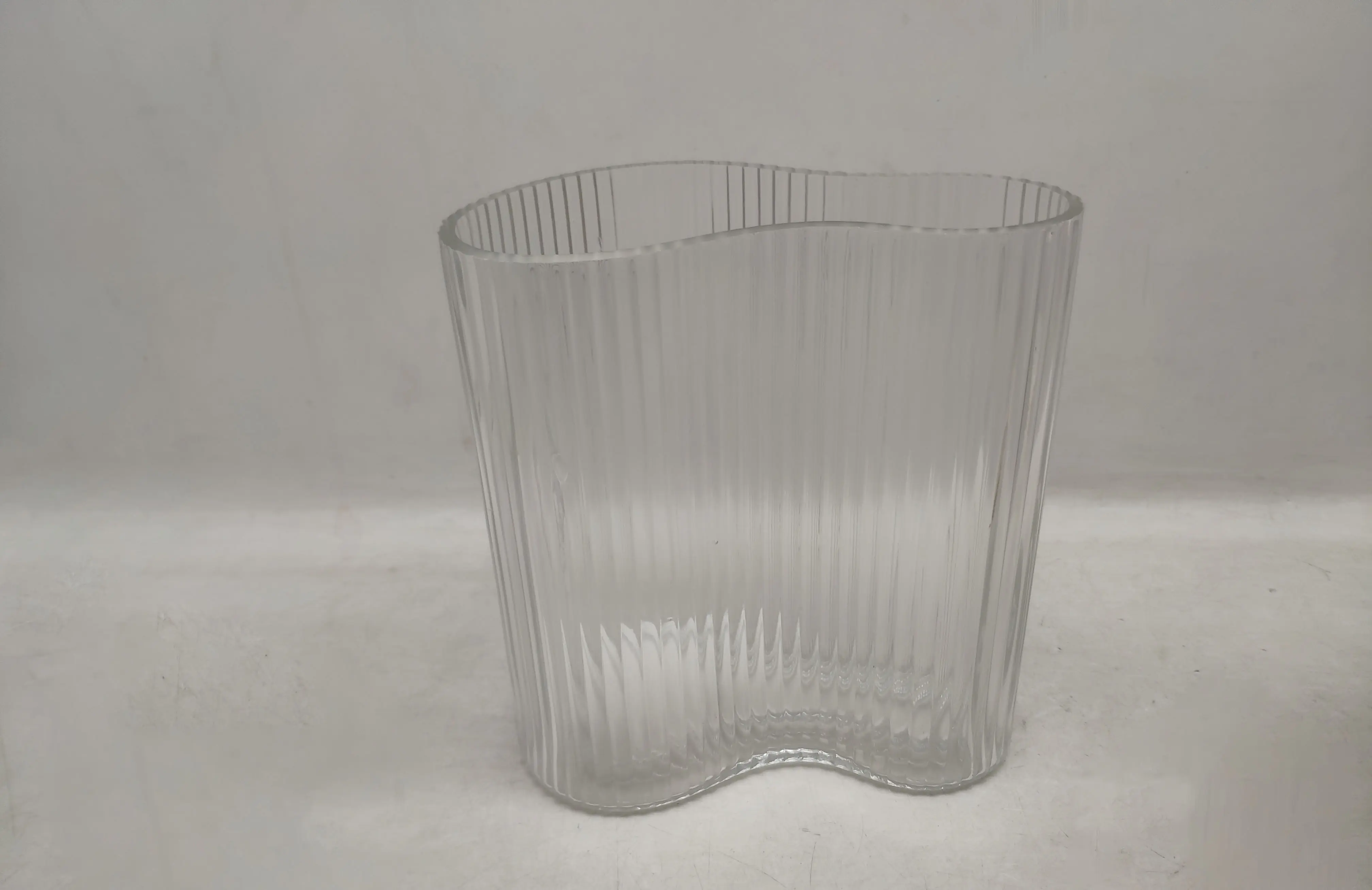 Ribbed Glass Vase