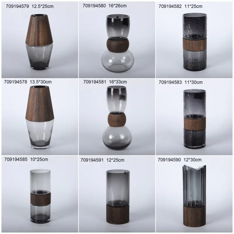 Grey Glass Vase