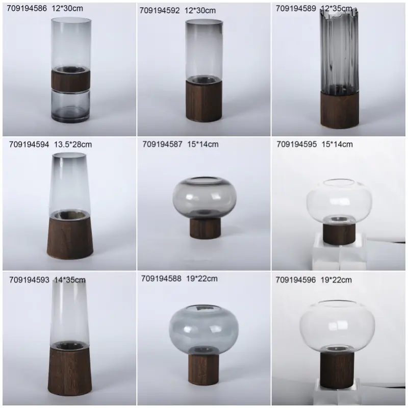 Grey Glass Vase