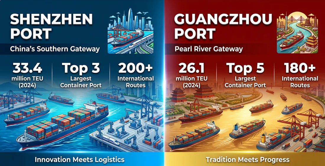 Shenzhen Port vs Guangzhou Port