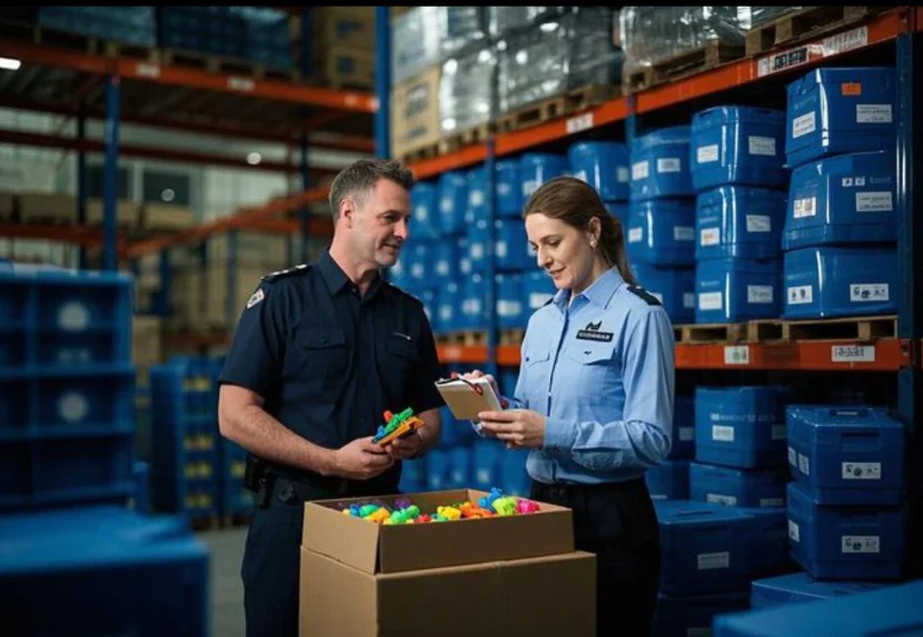 Customs checking goods