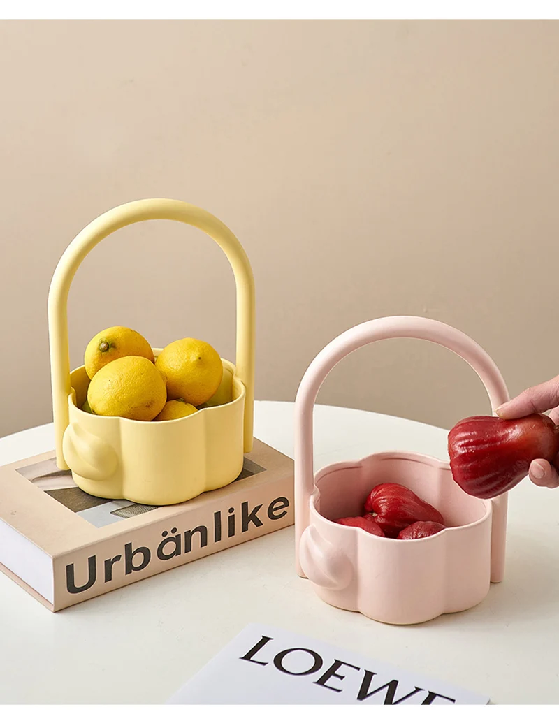 Cesta de cerámica para frutas