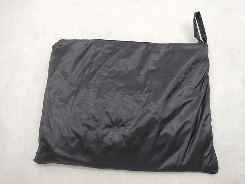Black Raincoat with Reflective Strips